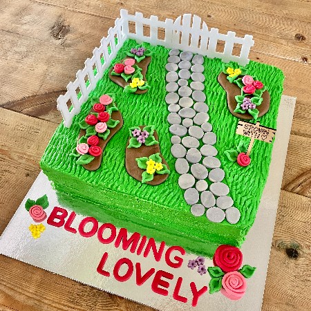 Decorated Garden Cake