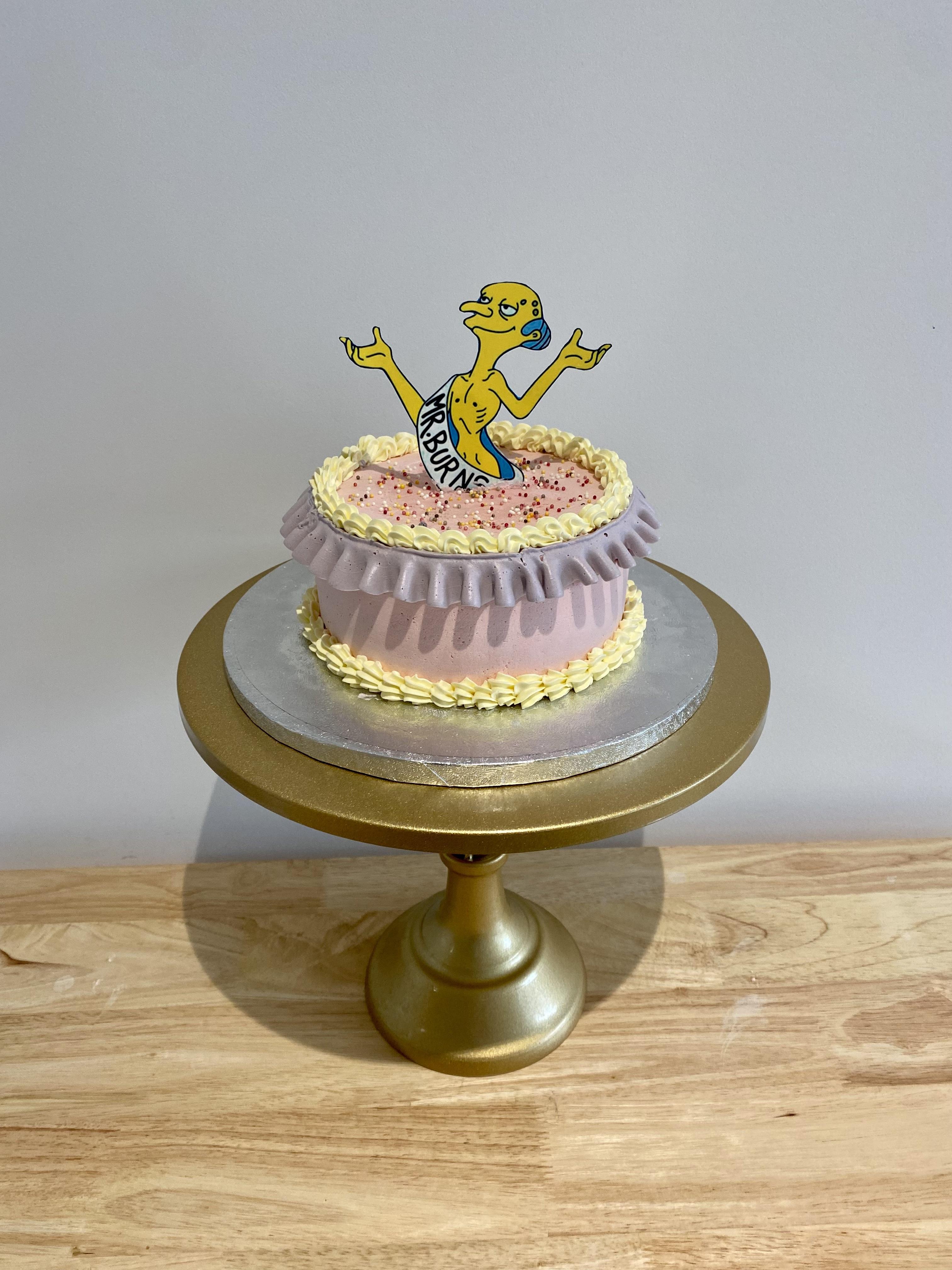 Simpson decorated cake