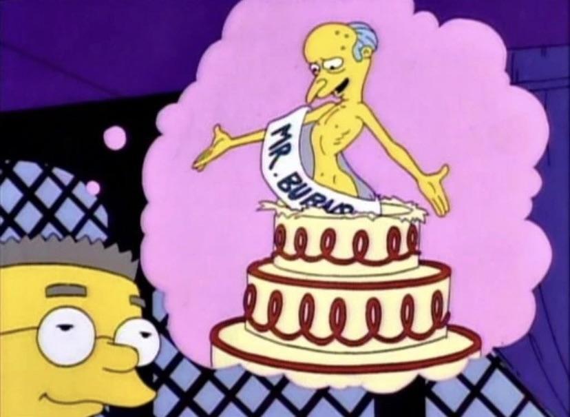 Simpson decorated cake