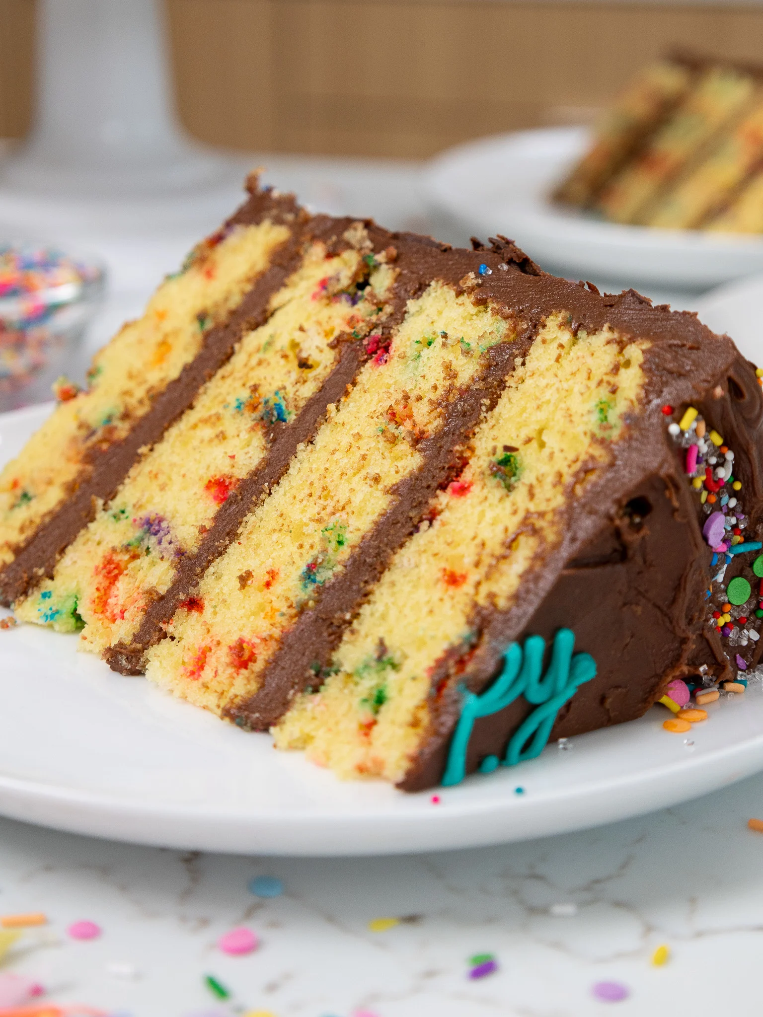 Yellow Decorated Cake