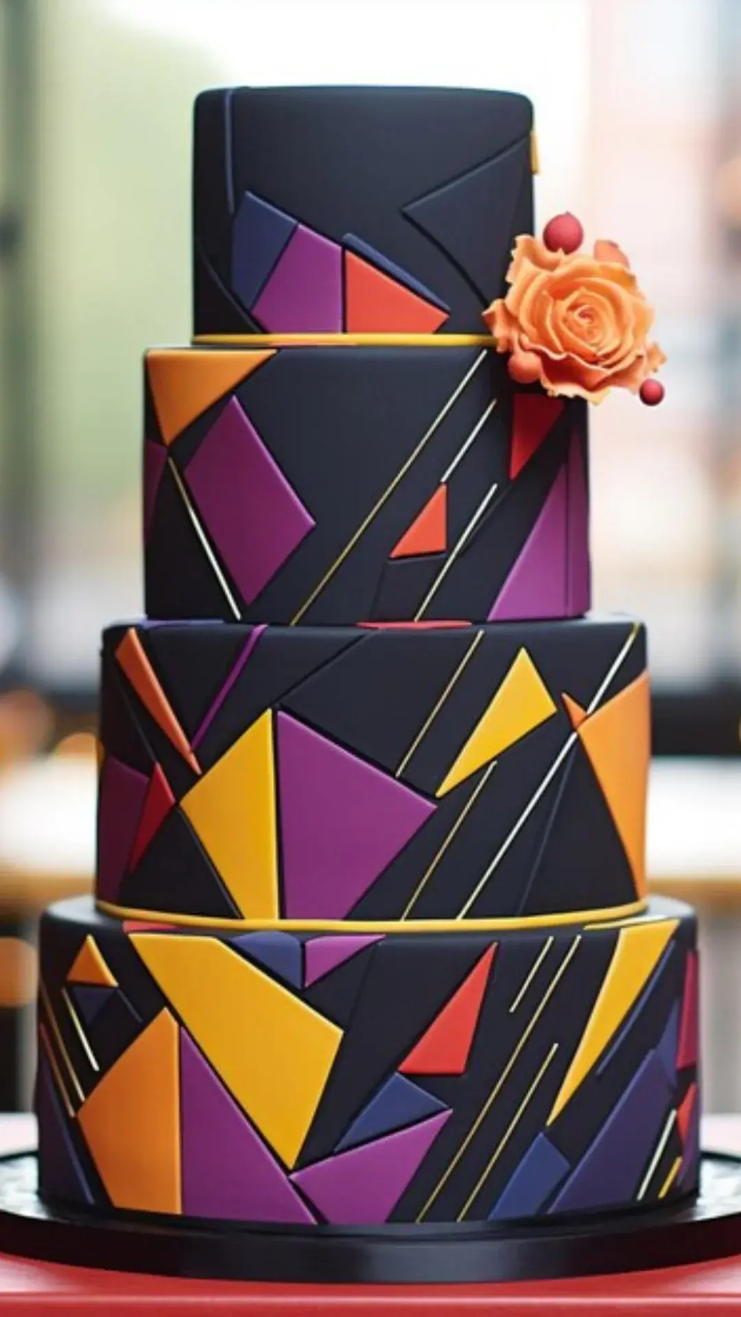 Geometric Decorated Cake