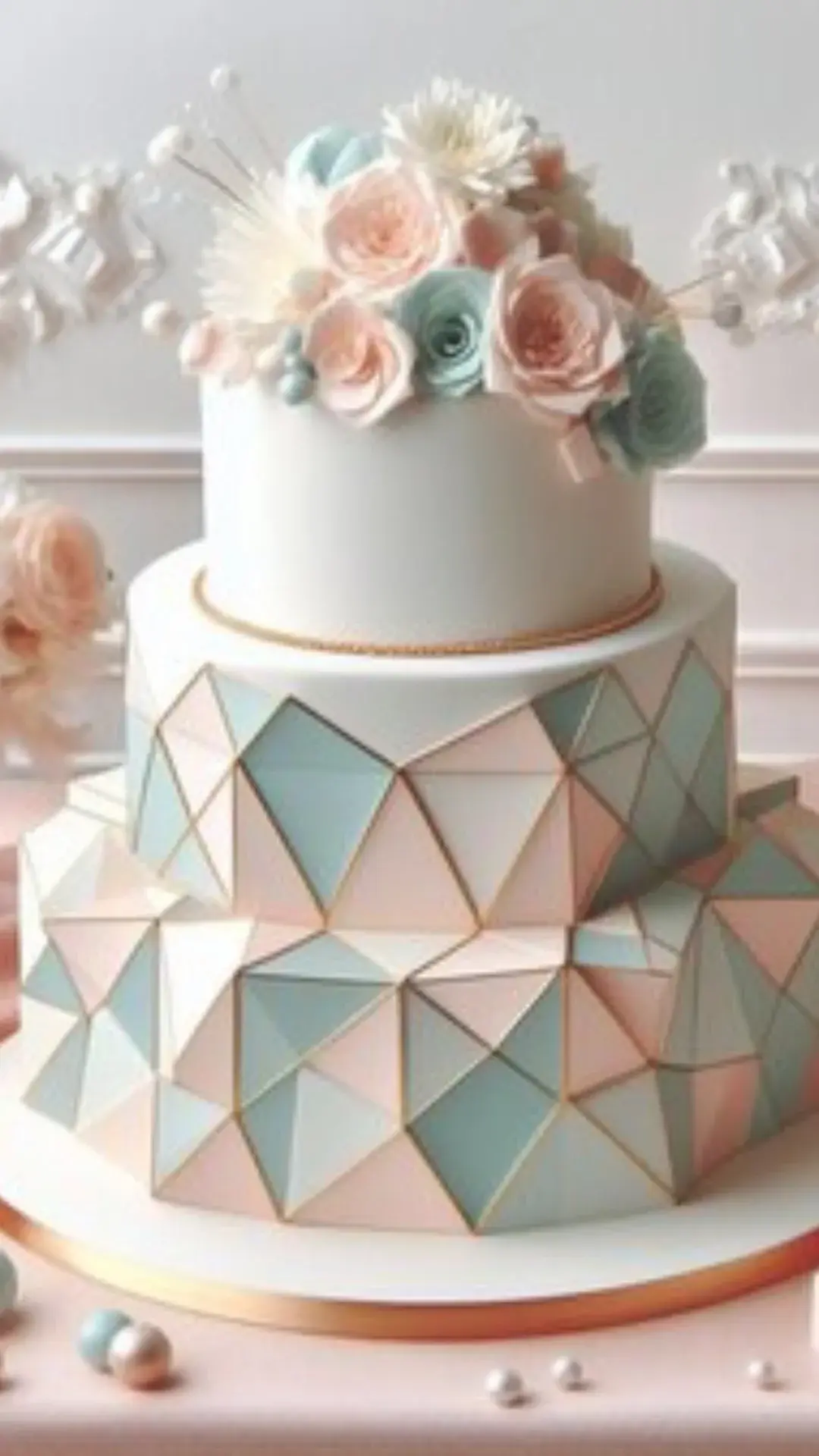 Geometric Decorated Cake