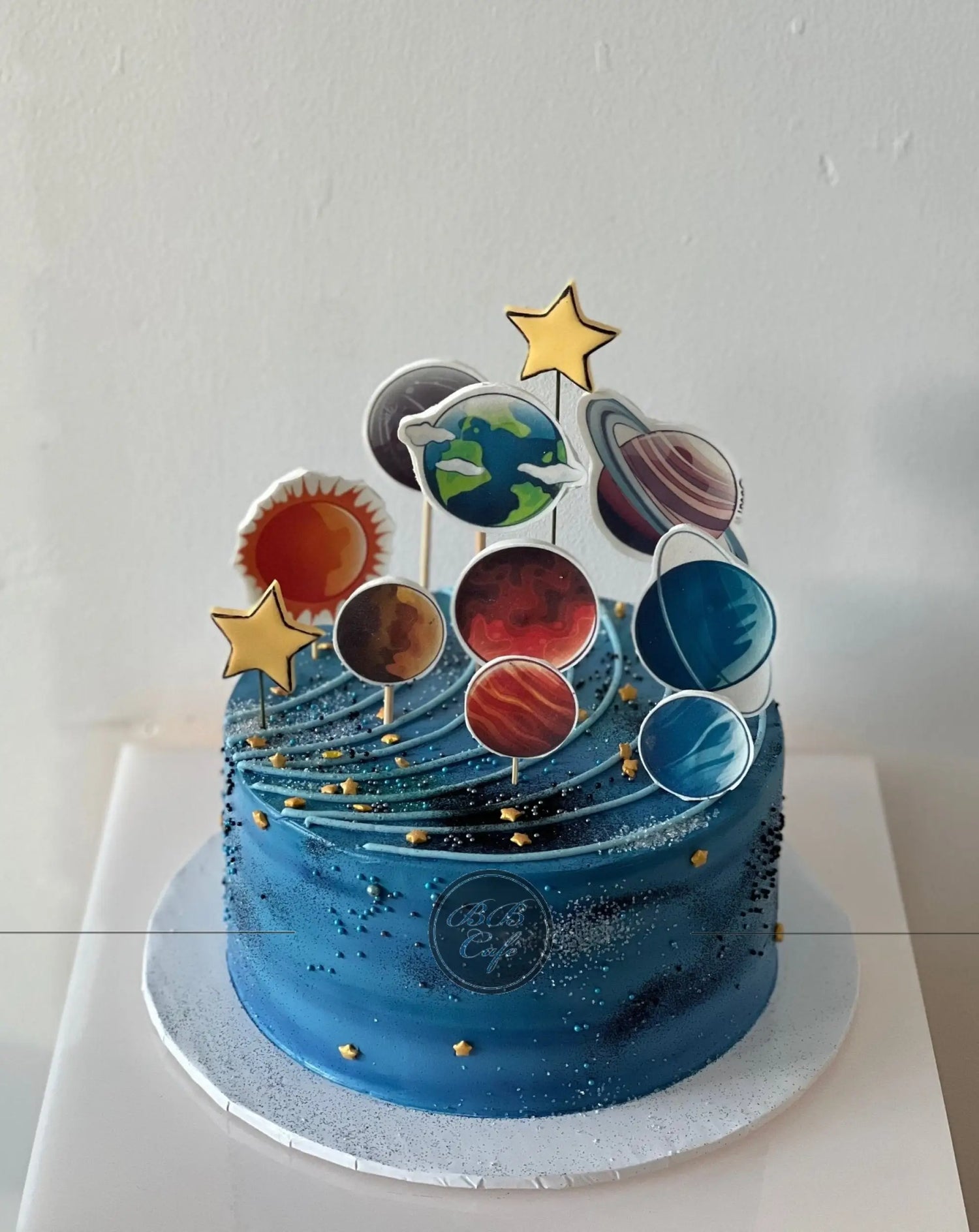 Solar System Decorated Cake