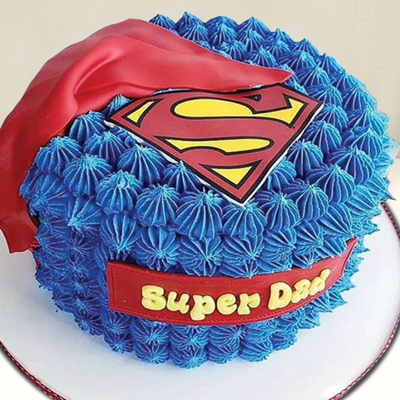 Superman decorated cake