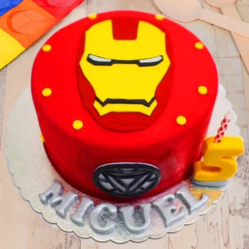 Iron Man Decorated Cake