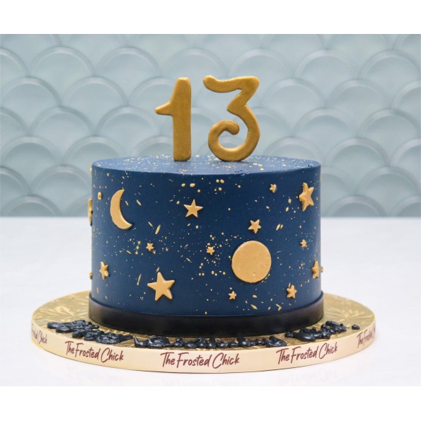 Cake Decorated Sky The Starry Night