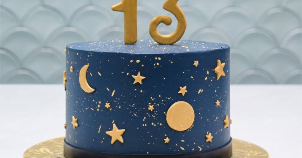 Cake Decorated Sky The Starry Night