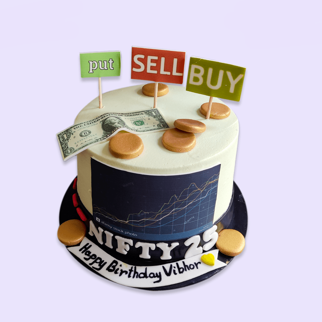 Stock Exchange Decorated Cake