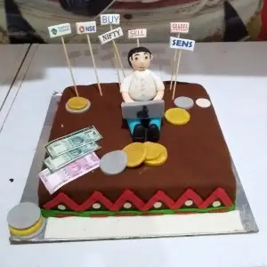 Stock Exchange Decorated Cake