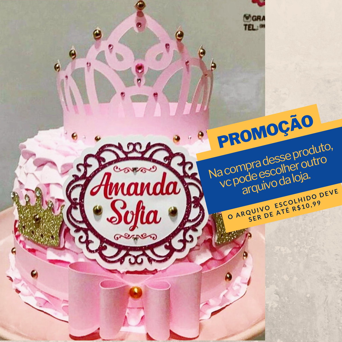 Bolo Decorado Coroa Princesa