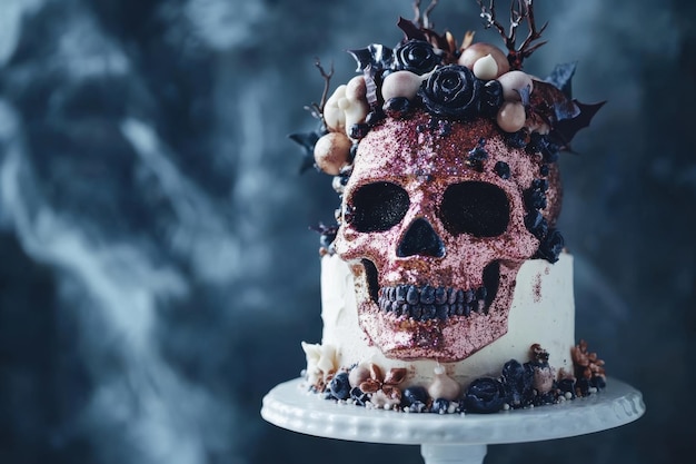 Skull Decorated Cake