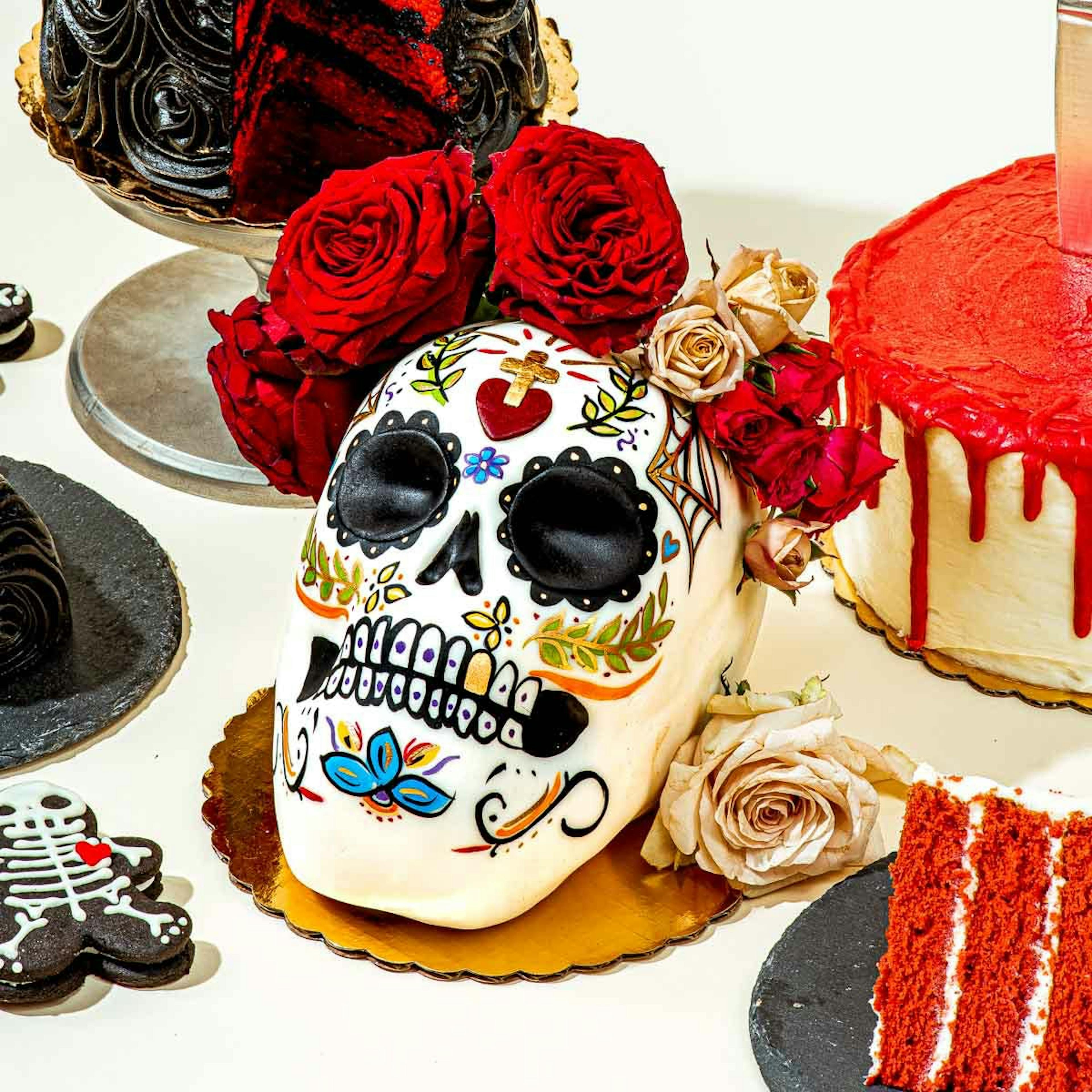 Skull Decorated Cake