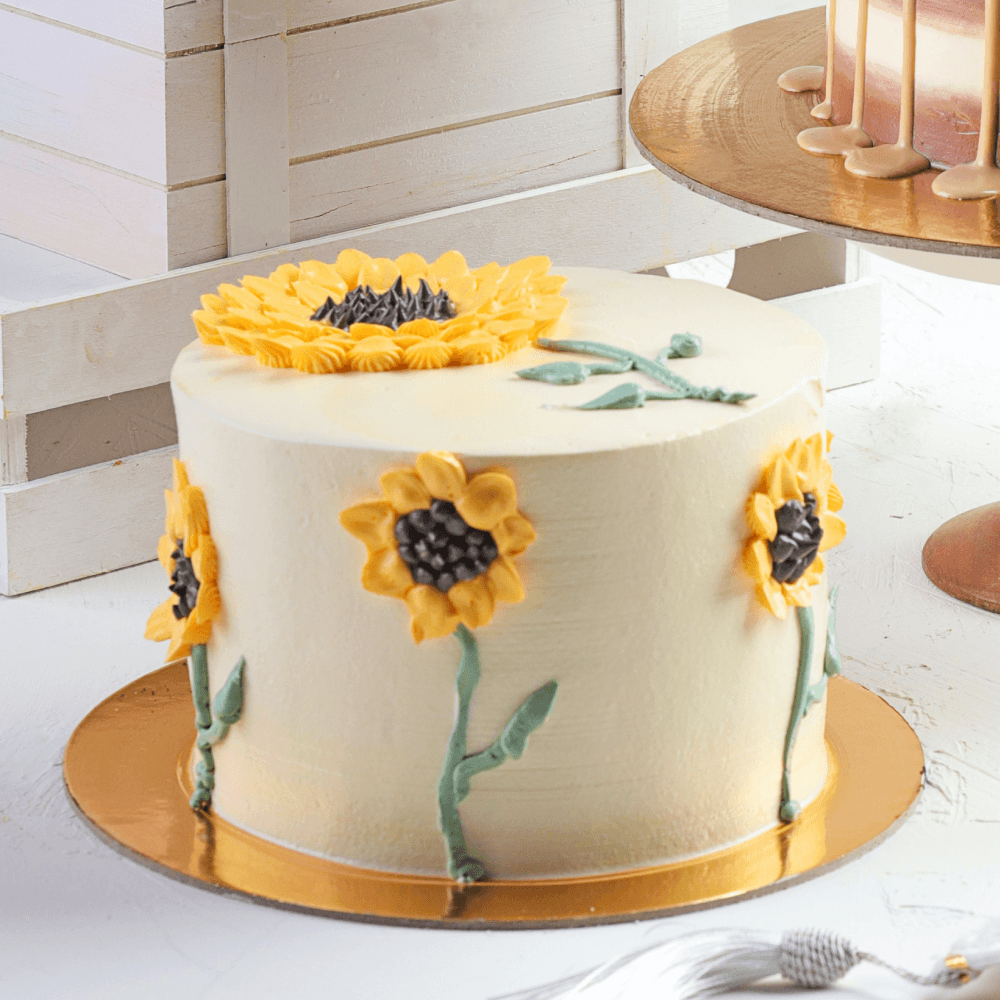 Sunflower Decorated Cake