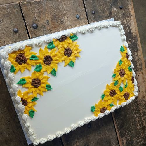 Sunflower Decorated Cake