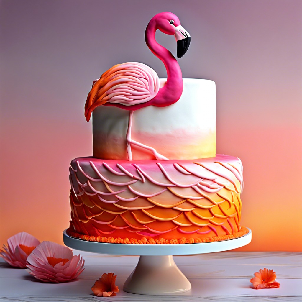 Flamingo Decorated Cake