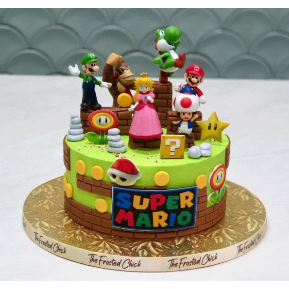 Mario Bros Decorated Cake