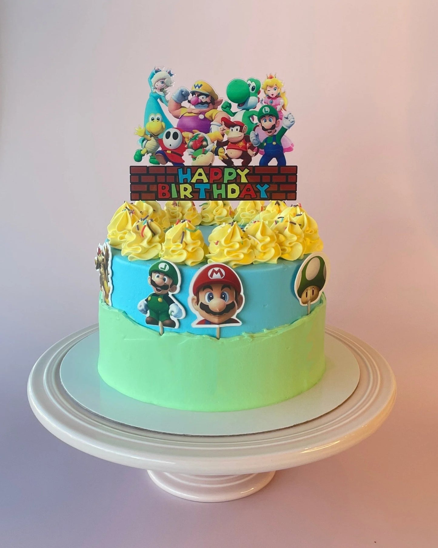 Mario Bros Decorated Cake