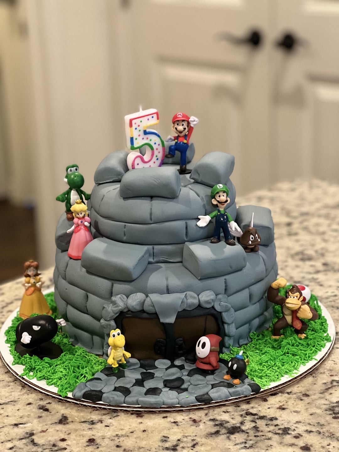 Mario Bros Decorated Cake