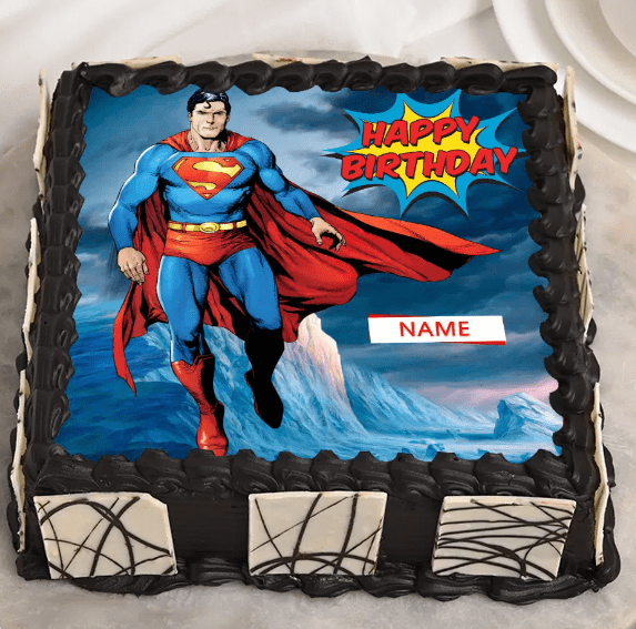 Superman decorated cake