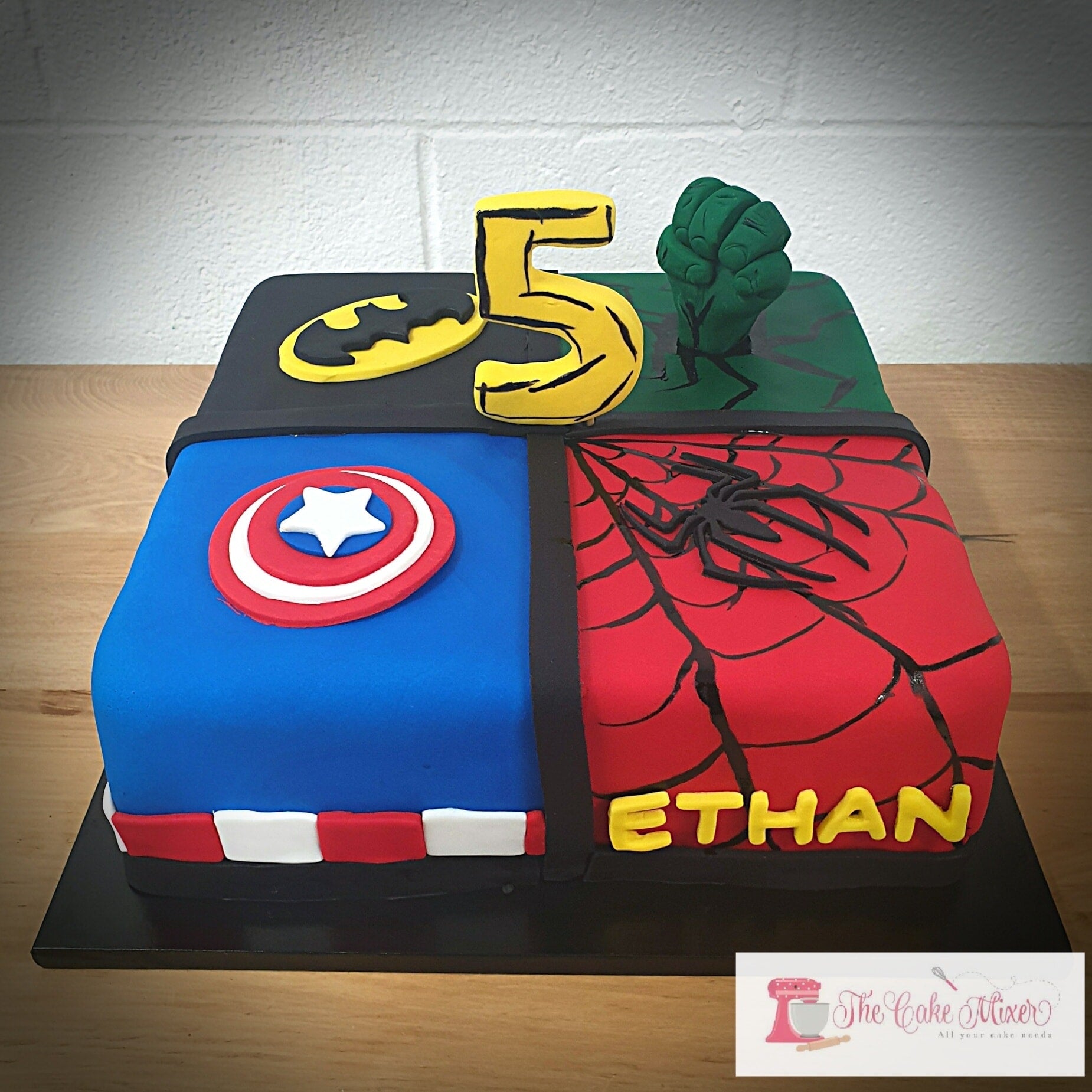 Decorated Super Heroes Cake