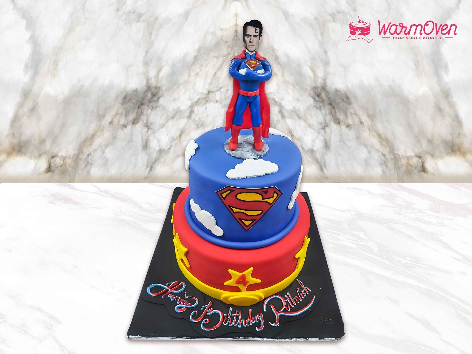 Superman decorated cake