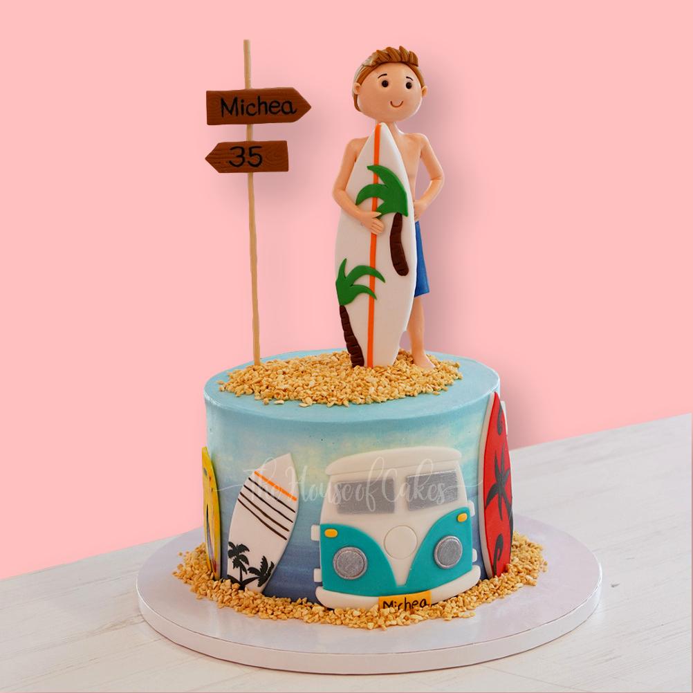 Decorated Surf Cake