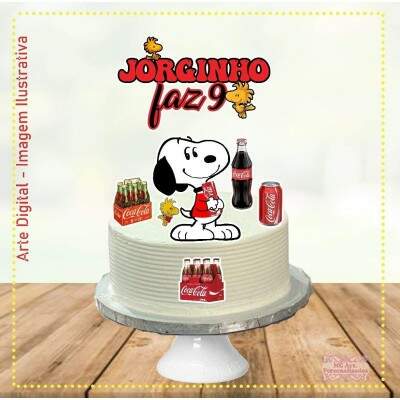 Bolo Decorado Snoopy