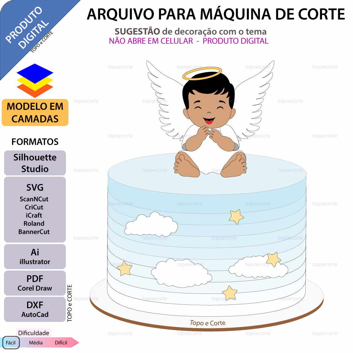 Bolo Decorado Anjo