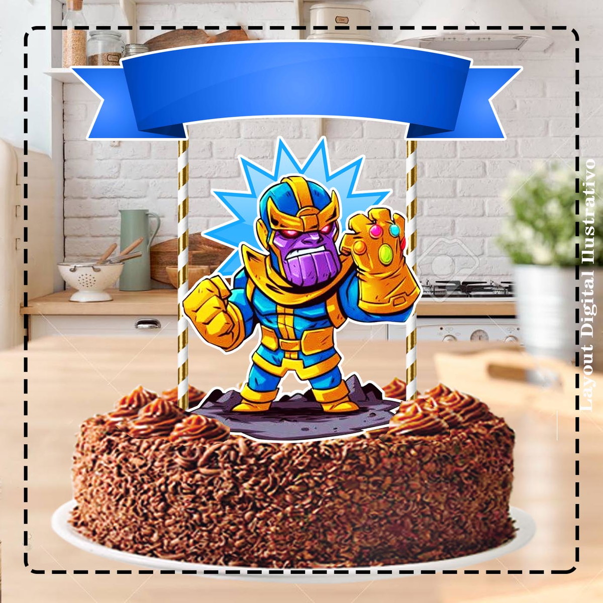 Bolo Decorado Thanos