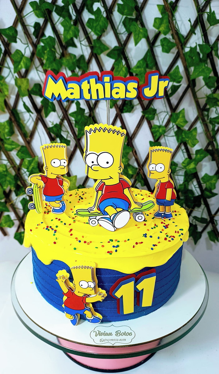 Bolo Decorado Simpson