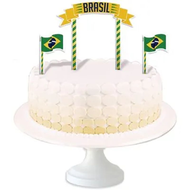 Bolo Decorado Bandeira Brasil