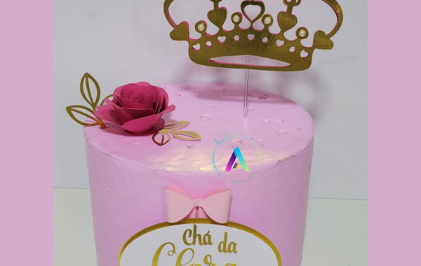 Bolo Decorado Coroa Princesa