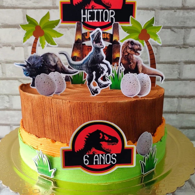 Bolo Decorado Jurassic Park