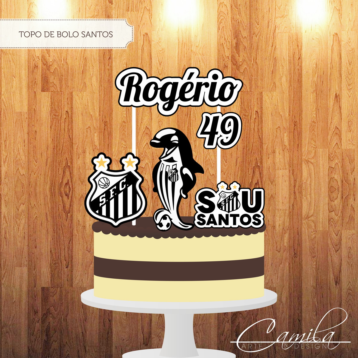 Bolo Decorado Santos Futebol