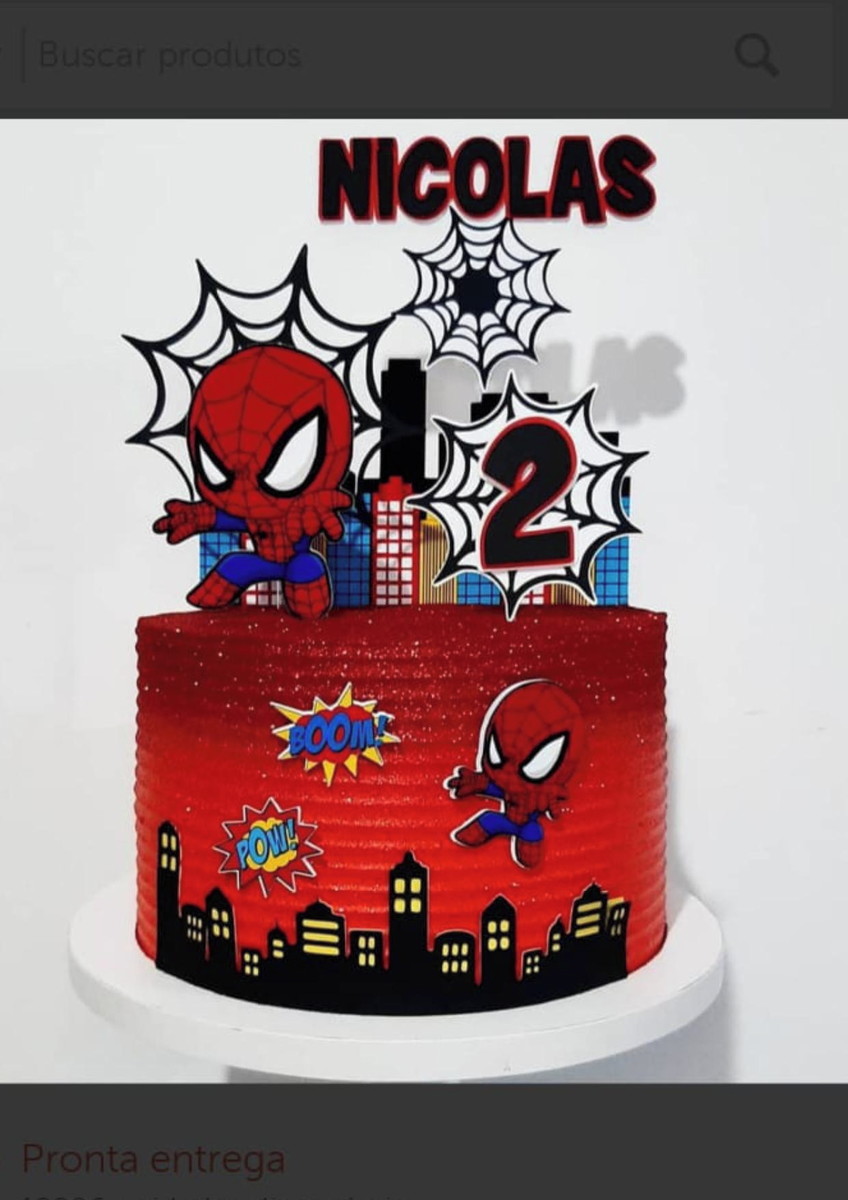 Bolo Decorado Homem Aranha