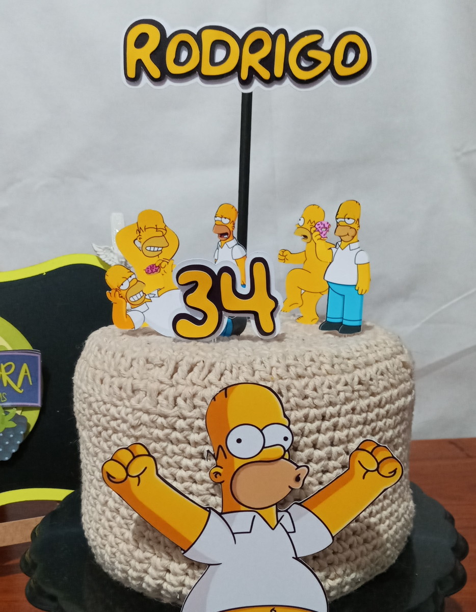 Bolo Decorado Simpson