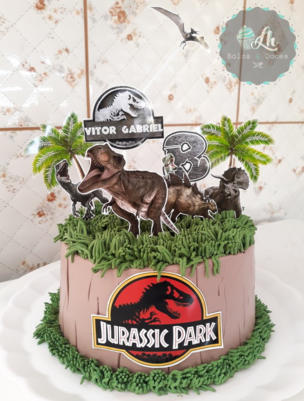 Bolo Decorado Jurassic Park