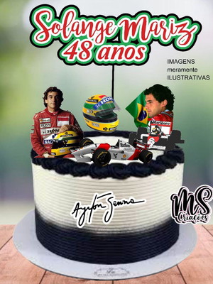 Bolo Decorado Ayrton Senna