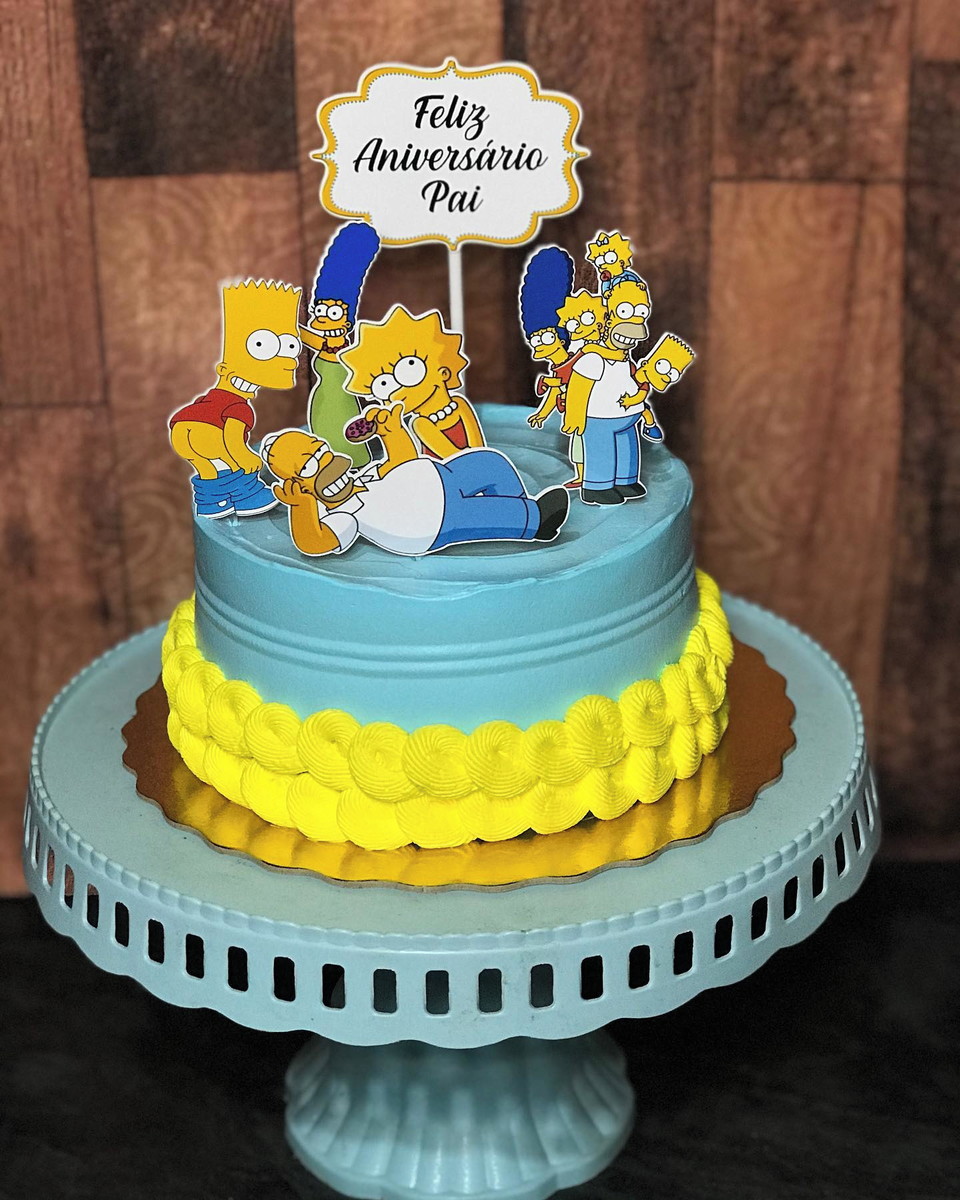 Bolo Decorado Simpson