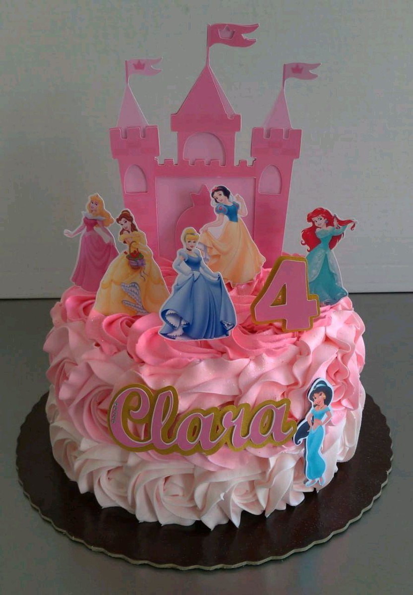 Bolo Decorado Princesas Da Disney