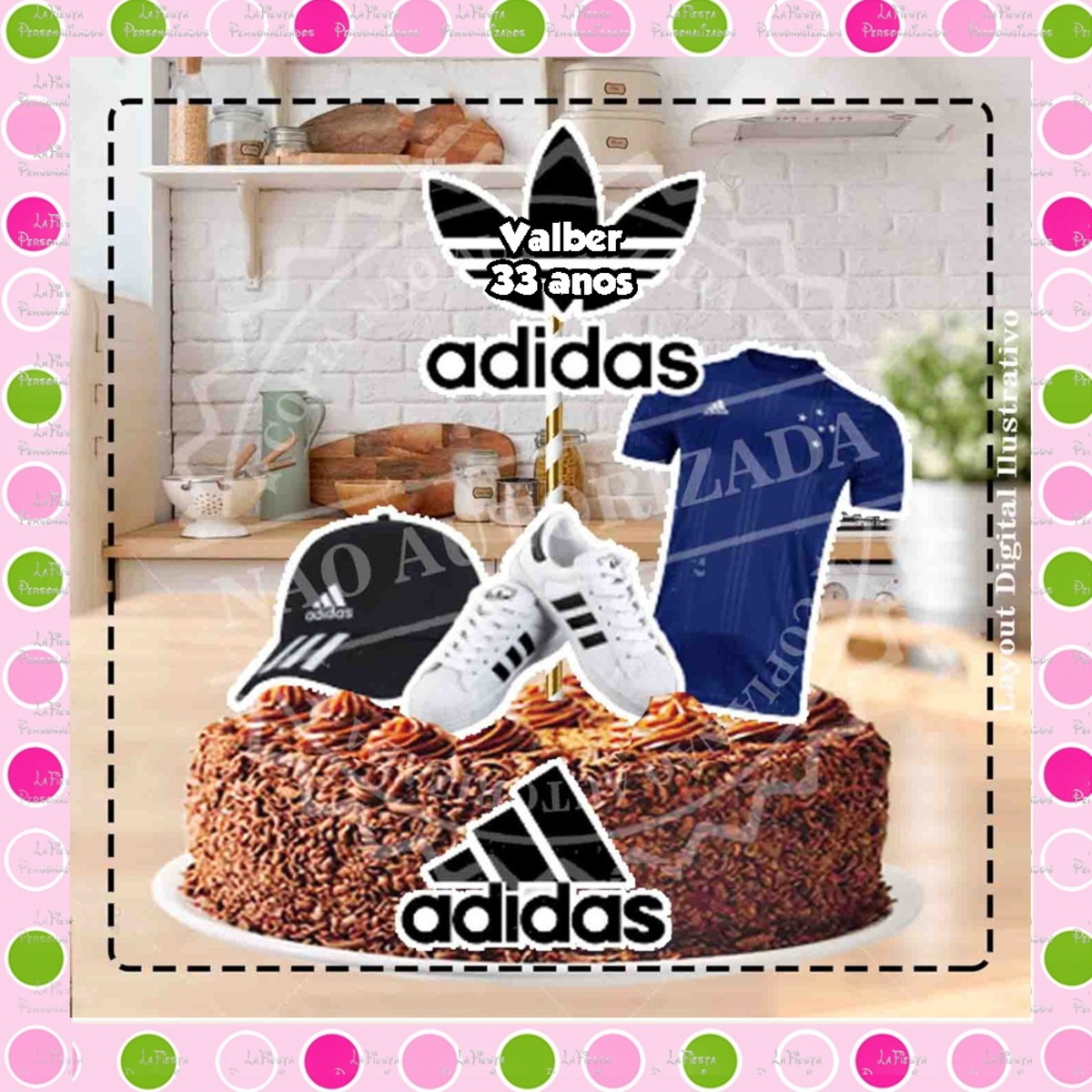 Bolo Decorado Adidas