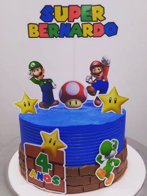 Bolo Decorado Mario Bros