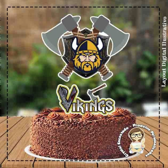 Bolo Decorado Vikings