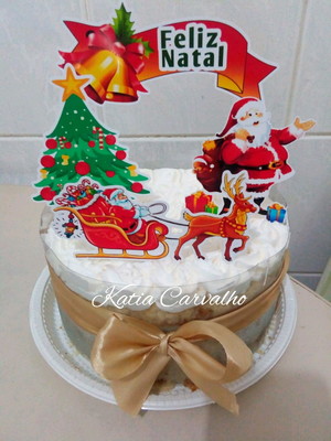 Bolo Decorado Papai Noel