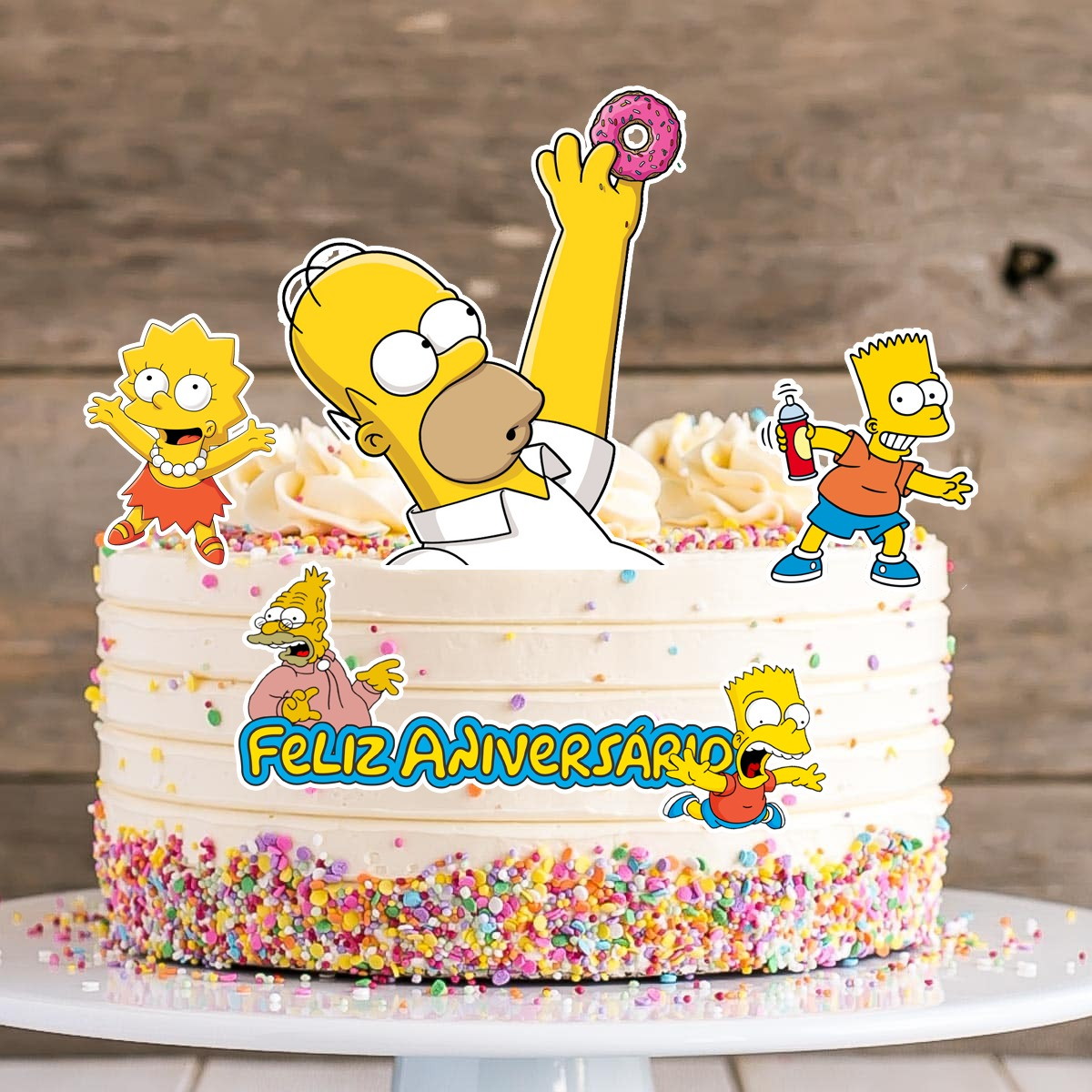 Bolo Decorado Simpsons