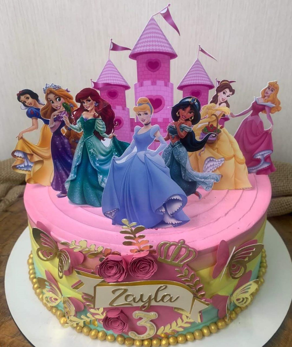 Bolo Decorado Princesas Da Disney