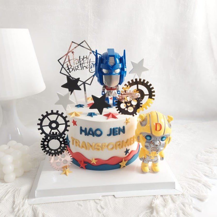 Transformers decorated cake