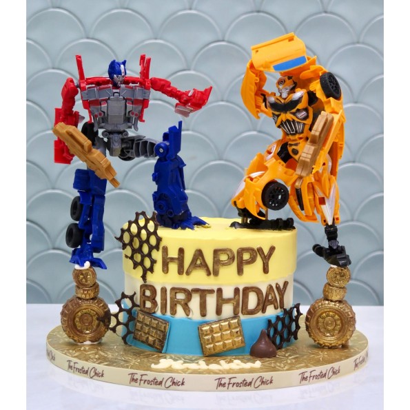 Transformers decorated cake