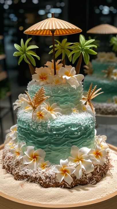 Tropical Decorated Cake