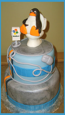 Linux Decorated Cake